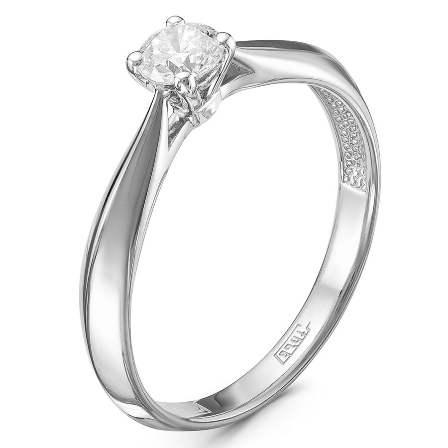 Кольцо, золото, бриллиант, белый, 01-2657